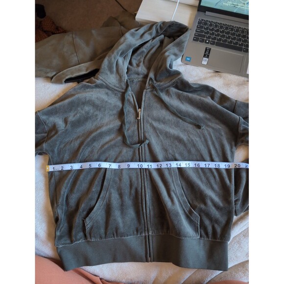 Juicy Couture green zip up hoodie size medium - Picture 7 of 8